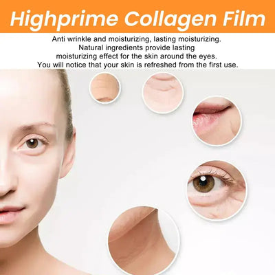 Highprime Collagen Film for anti-wrinkle and moisturizing effect under the eyes, refreshing skin instantly.