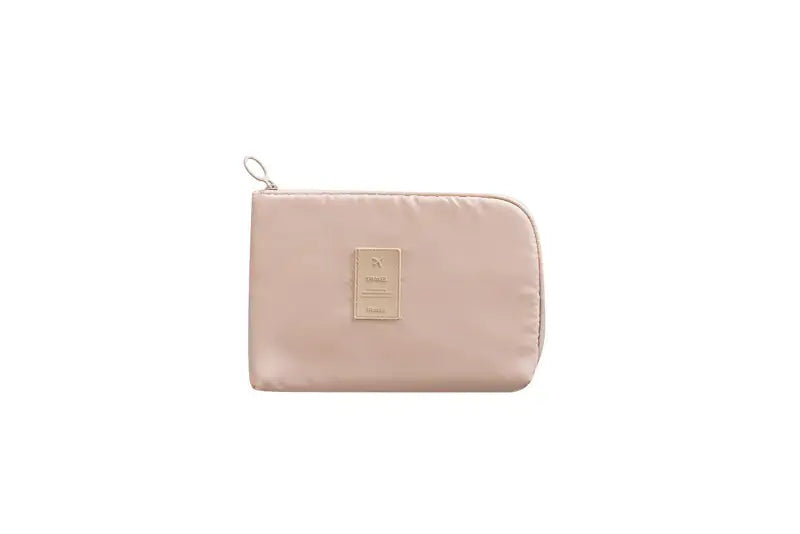 Travel Storage Bag for Digital Products and Cables in elegant beige color for organizing tech essentials.