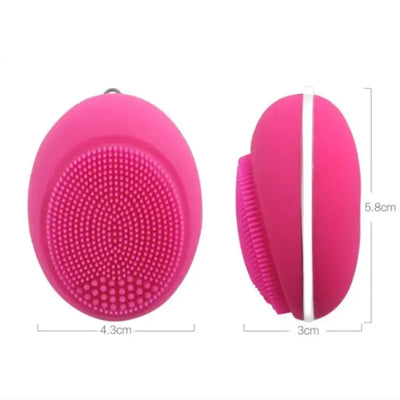 Electric Face Wash - Deep Cleanse with Vibration Technology in pink, featuring silicone bristles for effective cleaning.