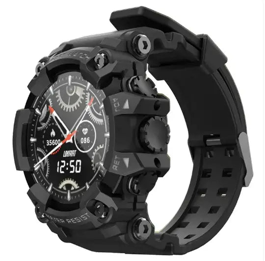 FitTrack Pro Smartwatch in black, showcasing advanced health tracking and durability for active lifestyles.