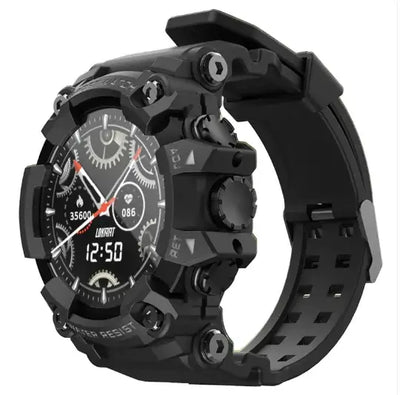 FitTrack Pro Smartwatch in black, showcasing advanced health tracking and durability for active lifestyles.