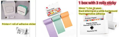 Portable Mini Thermal Label Printer with adhesive sticker rolls for efficient labeling tasks