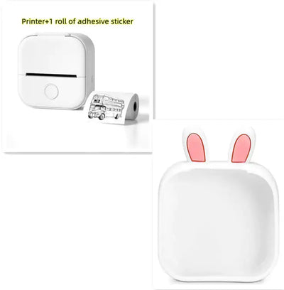 Portable Mini Thermal Label Printer with adhesive sticker roll for easy labeling tasks