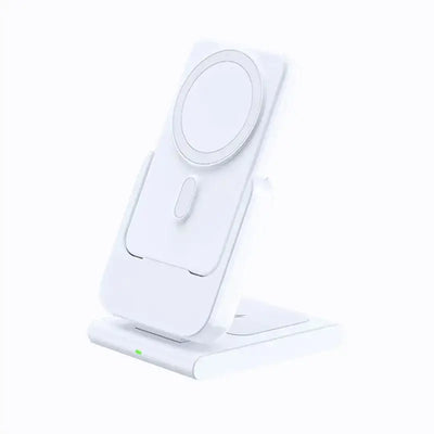 Magnetic Power Bank in a sleek white design for fast and convenient wireless charging.