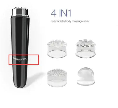 4 In 1 Electric Facial Massager with attachments for eye, facial, and body massage