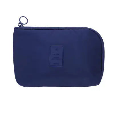 Travel Storage Bag for Digital Products and Cables in navy blue color, perfect for organizing tech essentials.