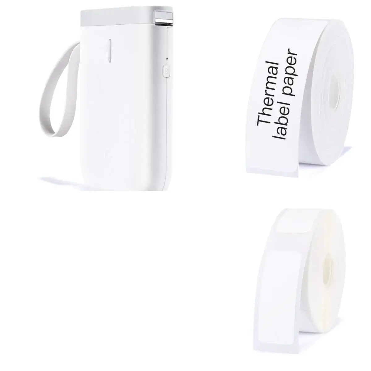 Bluetooth Label Printer with thermal label paper rolls for efficient labeling.