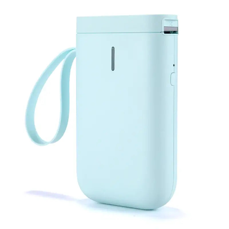 Bluetooth Label Printer in light blue color, designed for portability and convenience, perfect for fast labeling tasks.
