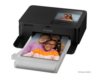 Canon SELPHY CP1500 Compact Photo Printer printing high-quality photos of smiling children.