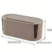 Cable Management Box - Organizer for Desk & TV Cables, designed to keep wires tidy and hidden.