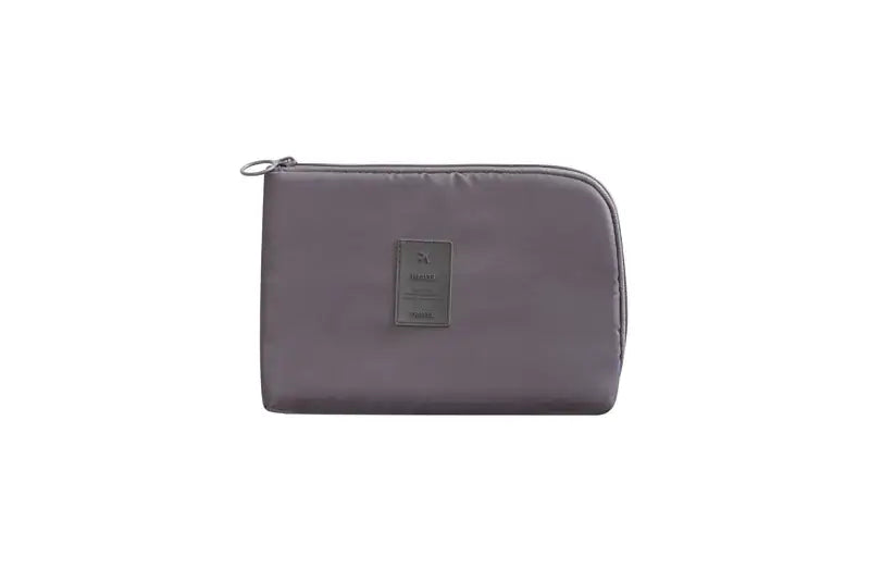 Travel Storage Bag for Digital Products and Cables in a sleek gray design for organizing tech essentials.