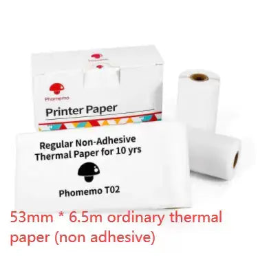 Portable Mini Thermal Label Printer thermal paper rolls and packaging for efficient labeling tasks.