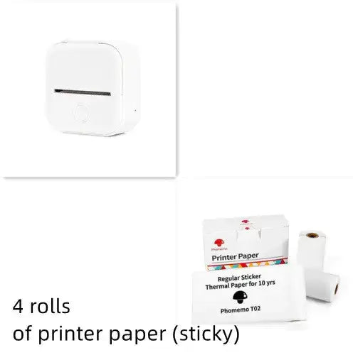 Portable Mini Thermal Label Printer printer paper rolls for easy label printing and organization.