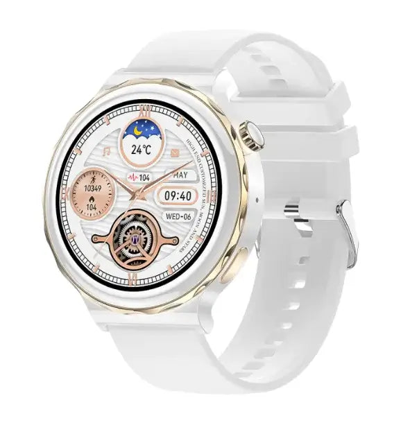 Bluetooth Call Smartwatch with sleek design, displaying time and weather, perfect for fitness and daily routines.