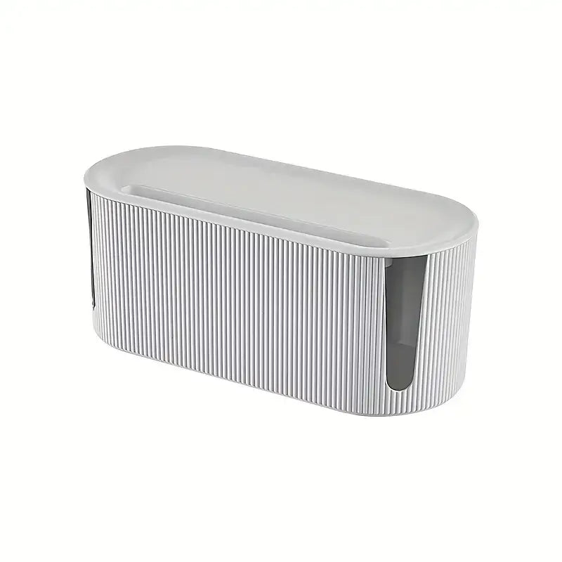 Cable Management Box - Organizer for Desk & TV Cables, sleek design for tidy cable storage.