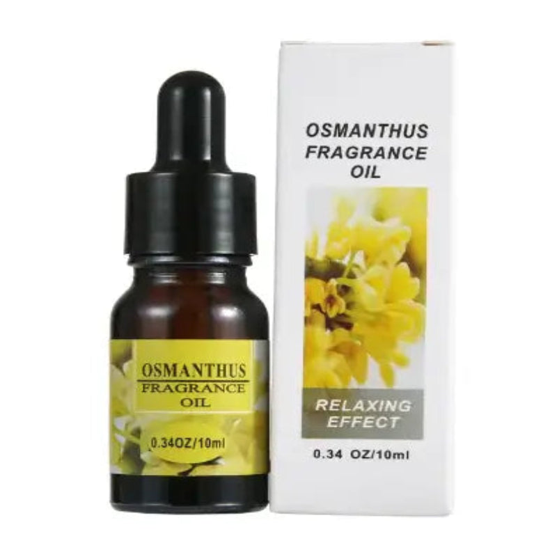 Osmanthus Fragrance Oil bottle with relaxing effect packaging, perfect for use in humidifiers and aromatherapy.