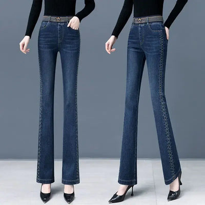High Waist Skinny Jeans for Women displayed on model, featuring stylish design and premium denim fabric.