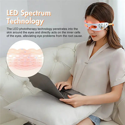 Eye Massager To Remove Dark Circles with LED Spectrum Technology for alleviating eye problems and reducing dark circles.