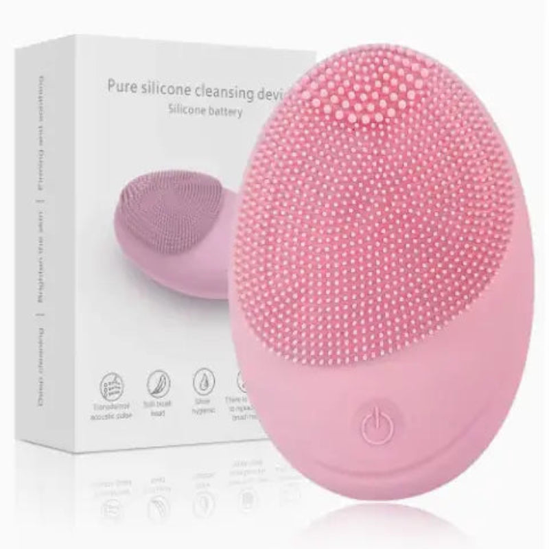 Electric Face Wash - Pure silicone cleansing device with vibration technology for deep cleansing